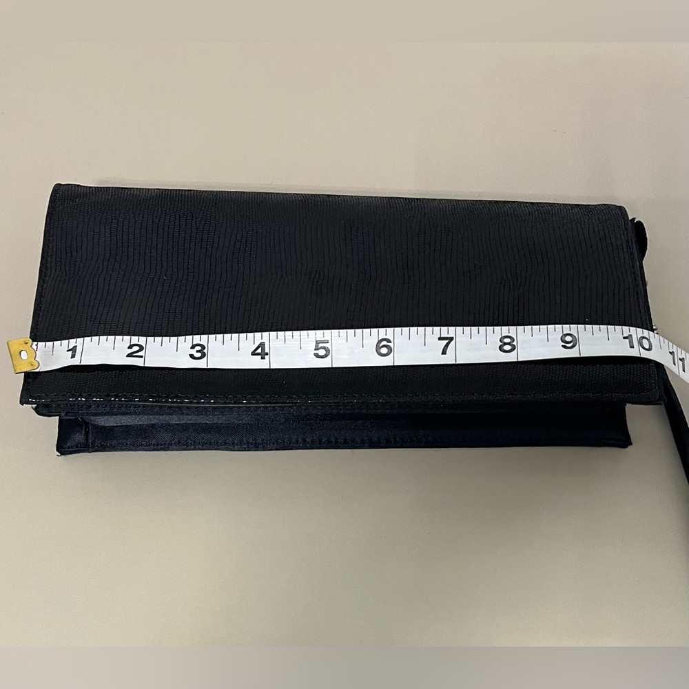 Randolph Duke black clutch bag with a wristlet strap - Picture 9 of 12